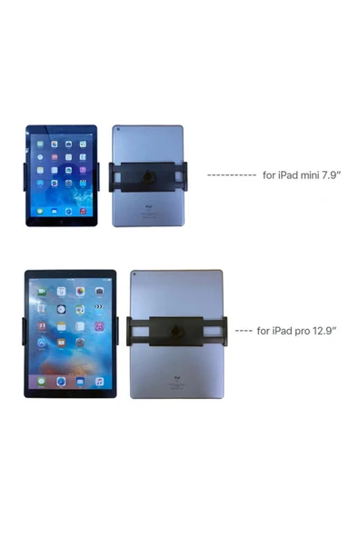 ASFAL 12.9 inç Uyumlu 360 Derece Dönebilen Ayarlanabilir Metal Masaüstü Telefon ve Tablet Standı - 4
