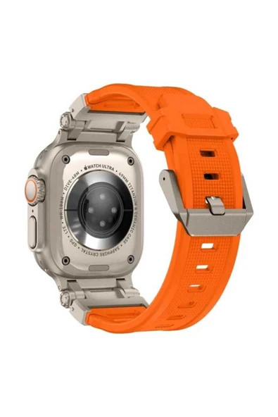 ASFAL Metal Başlıklı Apple Watch Uyumlu 42mm 44mm 45mm 49mm 1/2/3/4/5/6/se/7/8/9 Ultra 2 Uyumlu Şık Kordon ürün görseli 1