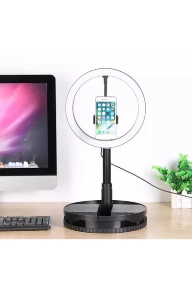 SAYWİN G1 3500 K-6000 K 160 Led Teleskopik Halka Lamba Ring Light Taşınabilir Katlanır Selfie Işığı - 8
