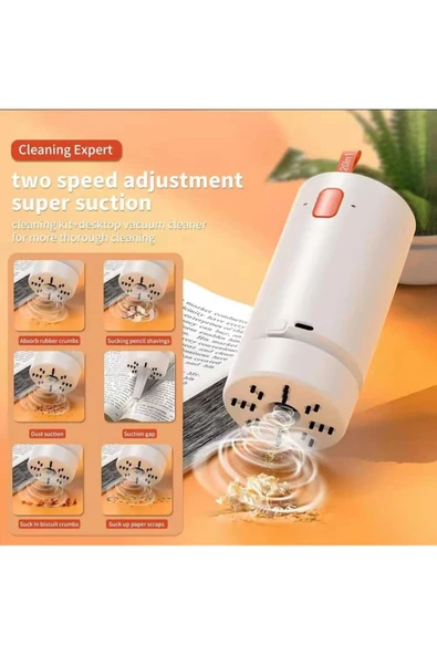 ASFAL Şarjlı Mini Elektrikli Süpürge 21 in 1 Bilgisayar, Kamera, Telefon Klavye ve Airpods Temizleme Seti