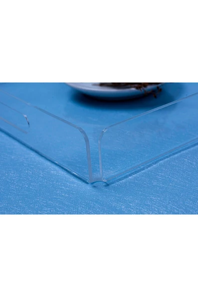 ASFAL Şeffaf Pleksi Tepsi 20x20 cm Servis Kahve  Çay Ve Sunum Tepsisi - 4