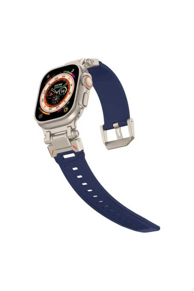 ASFAL Metal Başlıklı Apple Watch Uyumlu 42mm 44mm 45mm 49mm 1/2/3/4/5/6/se/7/8/9 Ultra 2 Uyumlu Şık Kordon ürün görseli 1