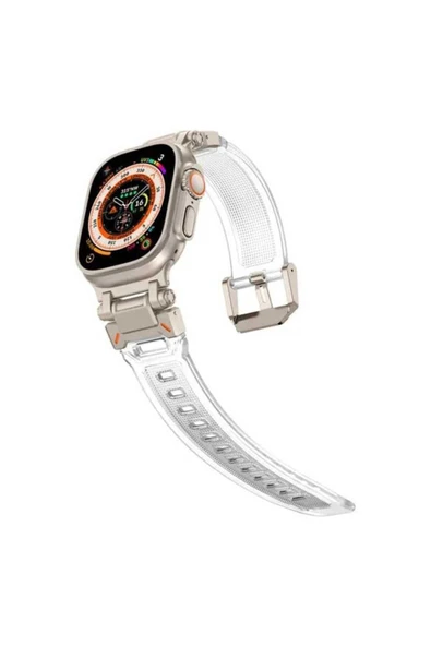 ASFAL Metal Başlıklı Apple Watch Uyumlu 42mm 44mm 45mm 49mm 1/2/3/4/5/6/se/7/8/9 Ultra 2 Uyumlu Şık Kordon - Resim 3