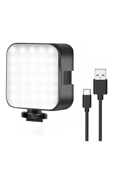 ASFAL 49 Ledli Selfie Işığı Tripod ve Kamera Uyumlu Taşınabilir Mini Led Işık Selfie ve Video Işığı - 5