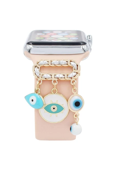 ASFAL Apple Watch Serisi Uyumlu Harfli Akıllı Saat Kordon Süsü Tüm Seriye Uyumlu Tasarım Charm Aksesuar