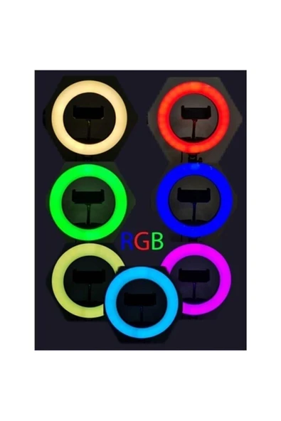 ASFAL 210 Cm Tripot 13 Inç 33 Cm Rgb Işık Çok Renkli Makyaj Tiktok Selfie Işığı Selfie Çubuğu Tripod - Resim 6