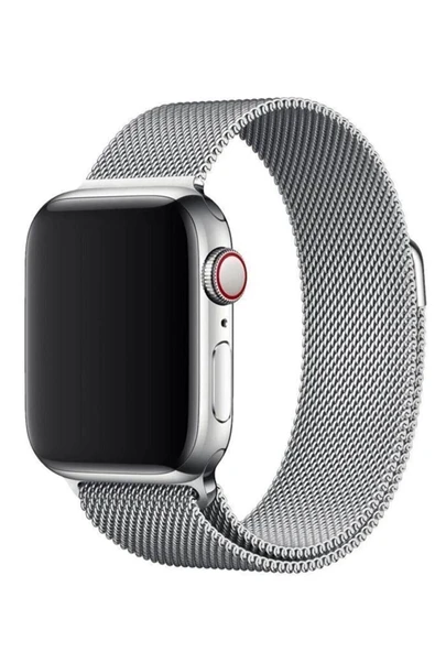 ASFAL Apple Watch 3 4 5 6 7 8 Se 42 44 45 49 Mm Uyumlu Kordon Kayış Bileklik Metal Hasır Örgü Kordon