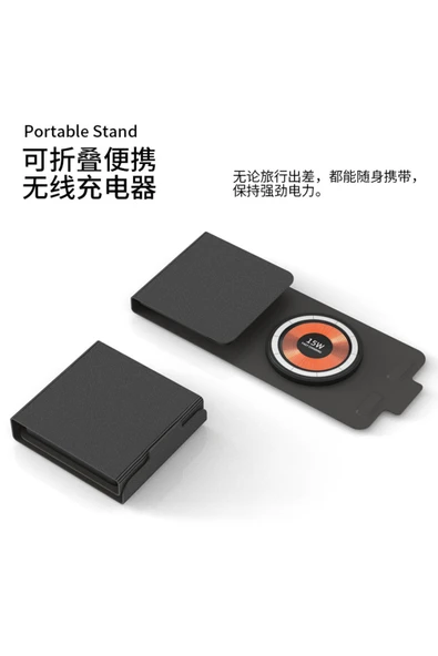 ASFAL Katlanabilir 15W 3 in 1 Apple Watch Uyumlu Hızlı Şarj Magsafe Masaüstü Kablosuz Şarj Standı - 4