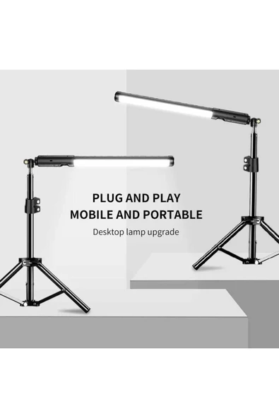 ASFAL Kumandalı 210 cm Tripod RGB Selfie Çubuğu, Canlı Yayın, Makyaj, Tiktok Işığı, Stüdyo ve Çekim Işığı - 7