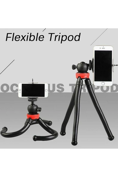 ASFAL 30 Cm Esnek Tripod Gorillapod Dslr Telefon Kamera Tutucu Tutacağı Standı + Telefon Tutacağı