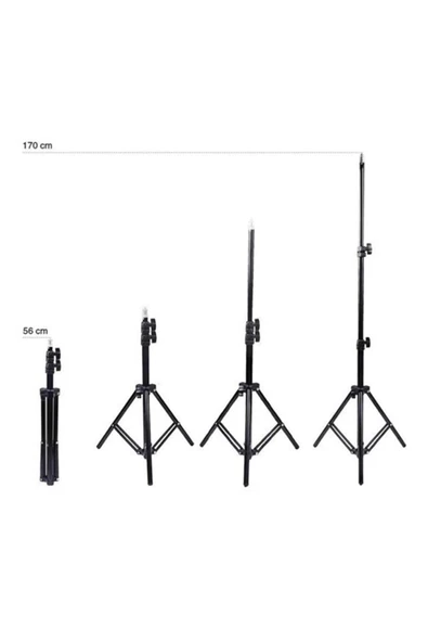 ASFAL 210 Cm Tripot 8 Inç 20 Cm Rgb Işık Çok Renkli Makyaj Tiktok Selfie Işığı Selfie Çubuğu Tripod - Resim 3