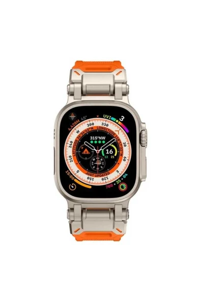 ASFAL Metal Başlıklı Apple Watch Uyumlu 42mm 44mm 45mm 49mm 1/2/3/4/5/6/se/7/8/9 Ultra 2 Uyumlu Şık Kordon - Resim 3