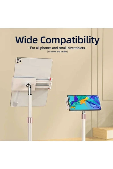 ASFAL Metal, Yükseklik ve Açı Ayarlı Masaüstü Telefon ve Tablet Tutucu Taşınabilir Tablet, Telefon Standı - 2