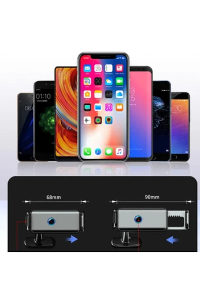 ASFAL Elektrikli Akıllı Kilitleme Telefon Tutucu Izgara, Torpido Ve Cama Yapışır - 6