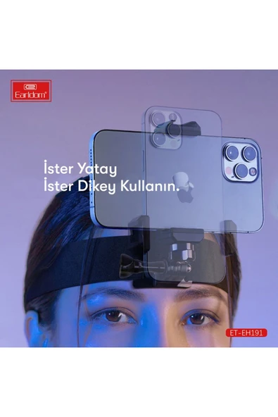 ASFAL Aksiyon Kamera Uyumlu Lastikli Telefon Tutucu Ayarlanabilir Vlog Video Çekimi Tutacağı - 5