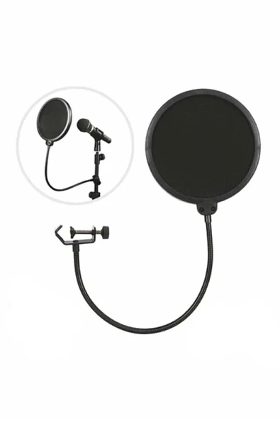 ASFAL Stüdyo Mikrofon Pop Filtre - Pop Filter Gürültü Engelleyici - 3