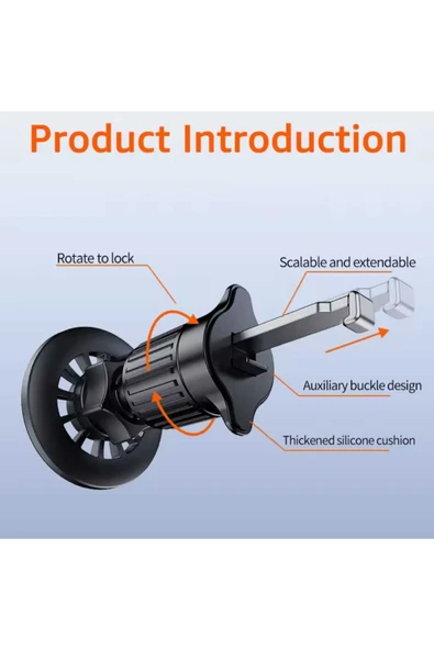 ASFAL Magsafe Uyumlu Mıknatıslı Araba Telefon Tutucu Izgara Uyumlu Manyetik Araç Telefon Tutacağı - 3