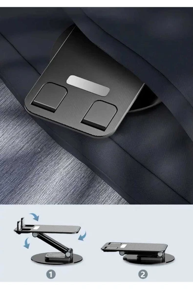 ASFAL 360° Dönebilen Katlanabilir Taşınabilir Kaliteli Telefon Ve Tablet Tutucu, Telefon Ve Tablet Standı - Resim 4