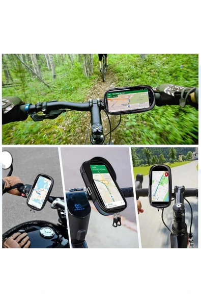 ASFAL 7' Uyumlu Fonksiyonel Taşıma Çantası Bisiklet Scooter, Atv ve Motosiklet Telefon Tutucu - 2