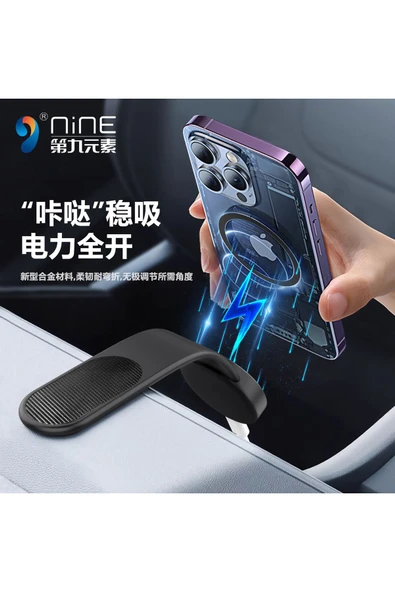 ASFAL Magsafe Şarj Özelikli Güçlü Mıknatıslı Sağlam Telefon Tutucu 3M Bantlı Manyetik Telefon Tutacağı - 4