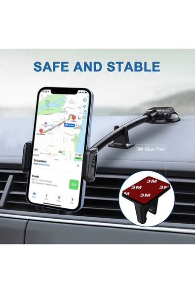 ASFAL Kamyon, Tır ve Araç içi Telefon Tutucu Vantuzlu, Uzun, Güçlü Şık Telefon Tutacağı - 2