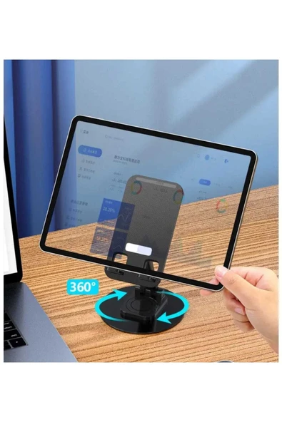 ASFAL 360° Dönebilen Katlanabilir Taşınabilir Kaliteli Telefon Ve Tablet Tutucu, Telefon Ve Tablet Standı - Resim 5