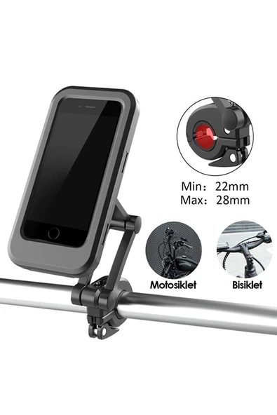 ASFAL Su Geçirmez, Açısı Ayarlanabilir, Motosiklet, Scooter, Atv Ve Bisiklet Telefon Tutucu - 7