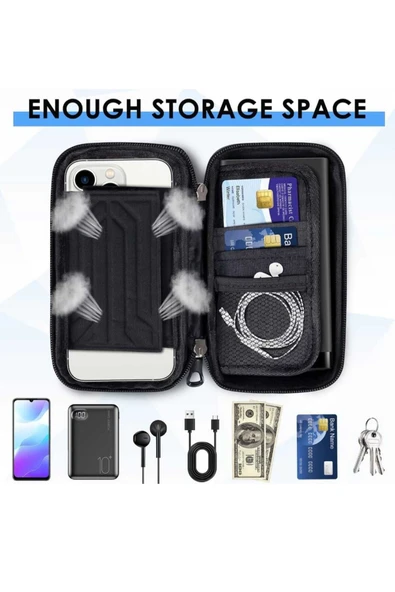 ASFAL 7' Uyumlu Fonksiyonel Taşıma Çantası Bisiklet Scooter, Atv ve Motosiklet Telefon Tutucu - 5