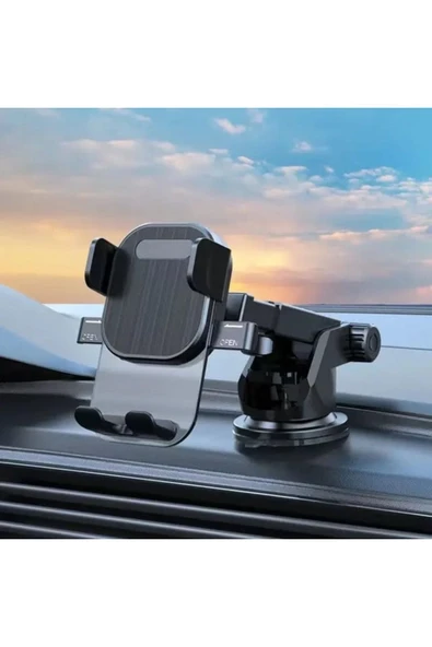 ASFAL Fiber Karbon 360° Dönebilen Kaliteli Vakumlu Teleskopik Araç Telefon Tutucu Navigasyon Araç Tutacağı