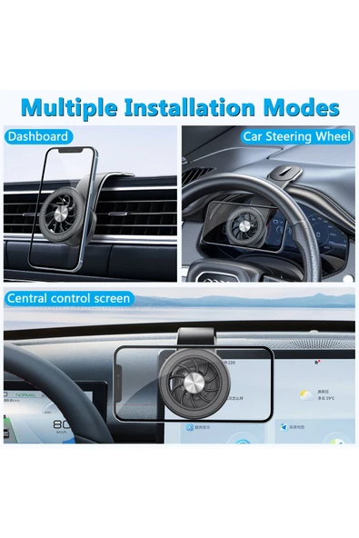 ASFAL Güçlü Mıknatıslı Sağlam Yeni Nesil Telefon Tutucu Magsafe Uyumlu 3M Bantlı Manyetik Telefon Tutacağı - Resim 2