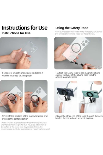 ASFAL Magsafe Uyumlu Manyetik Telefon Tutucu Vlog, Aksiyon ve Video Çekimi Aksesuarı - 4