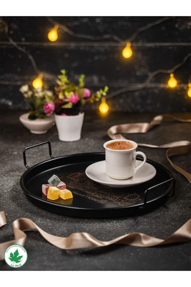 24cm Metal Kulplu Tepsi (Kaktüs Baskılı) - Resim 9