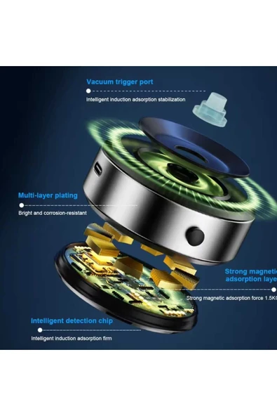 ASFAL Araç İçi Vakumlu Akıllı Telefon Tutucu  Ayna Masa, Mutfak Dolabı Makyaj Videosu Telefon Tutacağı - 3