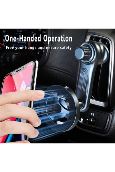 ASFAL Güçlü Mıknatıslı Araba Izgara Uyumlu Mıknatıslı Telefon Tutacağı 360° Dönen Yatay ve Dikey Kullanım - Resim 2