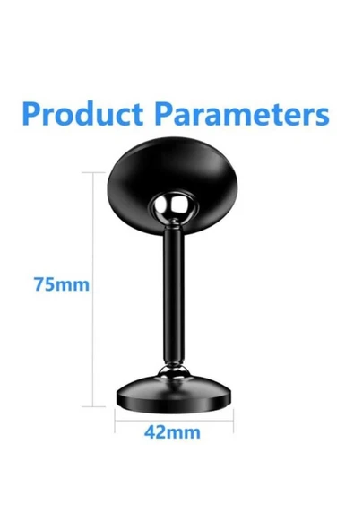 ASFAL Mıknatıslı Araç Içi Telefon Tutucu 360° Oynar Başlıklı Dikey Ve Yatay Kullanım Manyetik Car Holder - 7