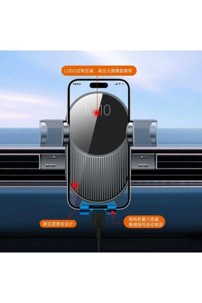 ASFAL Araç İçi Uzayan Ayarlanabilir Telefon Tutucu, Cam ve Torpido Uyumlu Şık ve Kaliteli 360° Kullanılır - 6