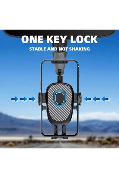 ASFAL Dikiz Aynası Araç İçi Telefon Tutucu Koltuk Arkası, Masaüstü Telefon Tutacağı Car Holder - 3