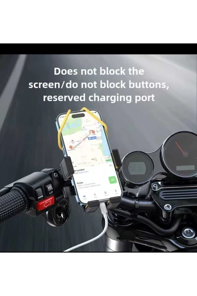 ASFAL Kilit Özeliklli Gidon Bağlantılı 360° Dönen Bisiklet, Scooter, Atv ve Motosiklet Telefon Tutacağı - 2