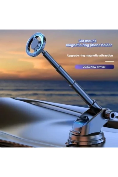 ASFAL Magsafe Uyumlu Uzun Kollu Kaliteli 360° Dönen Mıknatıslı Masaüstü ve Araç İçi Telefon Tutucu - Resim 2