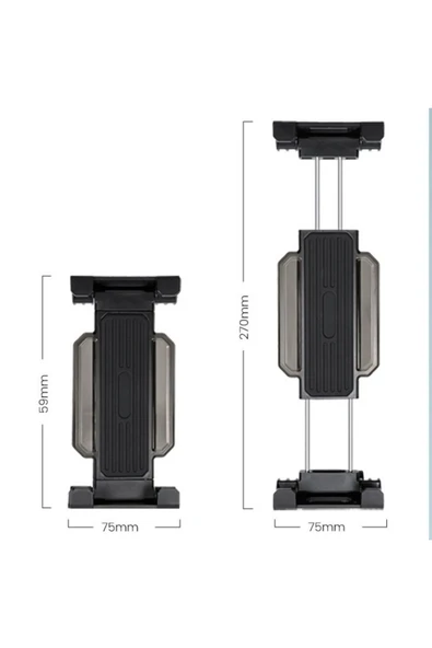 ASFAL 14 inç Uyumlu Araç İçi Telefon ve Tablet Tutucu 360° Dönebilen Masaüstü Telefon ve Tablet Standı - 8