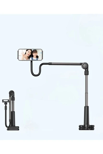 ASFAL 360 Derece Oynar Başlıklı Fonksiyonel Masaüstü Akrobat Telefon Tutucu Stand Telefon Tutacağı
