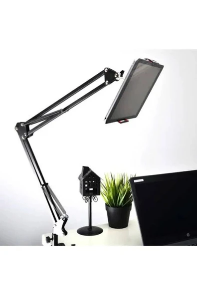 ASFAL Metal Açısı ve Yüksekliği Ayarlanabilir Masaüstü Telefon veya Tablet Tutucu Stand - 6