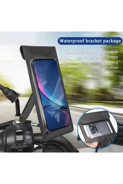 ASFAL Su geçirmez Motosiklet Telefon Tutucu, Taşınır, 360° Dönen, TAK-ÇIKAR Motosiklet Telefon Tutacağı