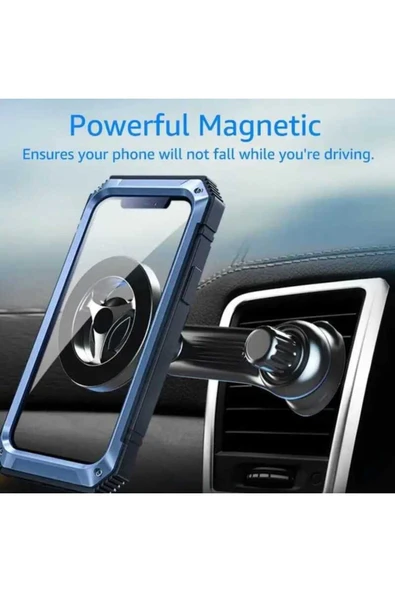 ASFAL Güçlü Mıknatıslı Araba Izgara Uyumlu Mıknatıslı Telefon Tutacağı 360° Dönen Yatay ve Dikey Kullanım - Resim 7