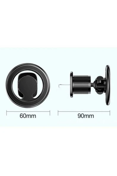 ASFAL Mıknatıslı Araç İçi Telefon Tutucu Tüm Telefonlarla Uyumlu Havalandırma Uyumlu Telefon Tutucu - 4