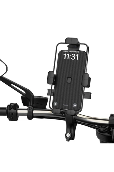 ASFAL Gidon Bağlantılı Scooter, Motosiklet Ve Bisiklet Telefon Tutucu Otomatik Kilitlemeli - Resim 7