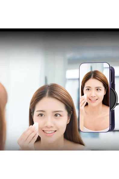 ASFAL Araç İçi Vakumlu Akıllı Telefon Tutucu  Ayna Masa, Mutfak Dolabı Makyaj Videosu Telefon Tutacağı - 2