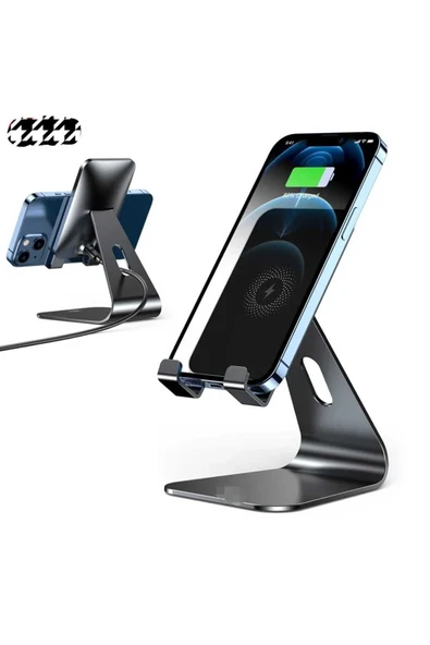 ASFAL Kablosuz Şarj Özellikli Masaüstü Telefon ve Tablet Tutucu Ayarlanabilir Telefon ve Tablet Standı - 2