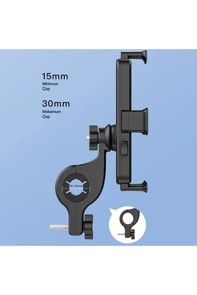 ASFAL Gidon Bağlantılı Scooter, Motosiklet Ve Bisiklet Telefon Tutucu Otomatik Kilitlemeli - Resim 6