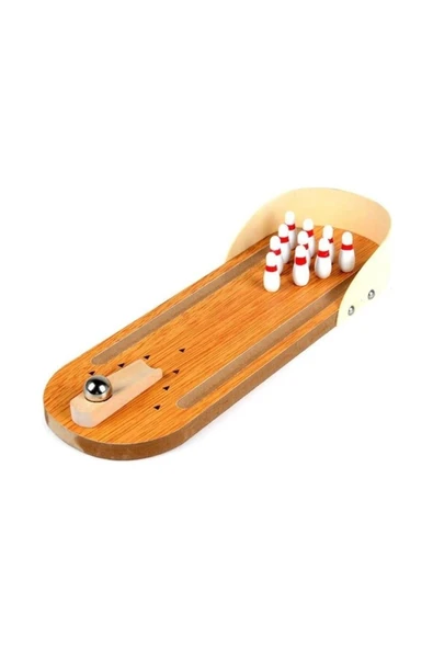 Ahşap Mini Bowling P-47 - Renkli Renk